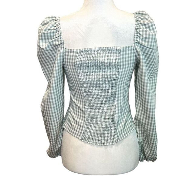 GIANNI BINI Kelsi Gingham Bustier Top - Picture 4 of 16